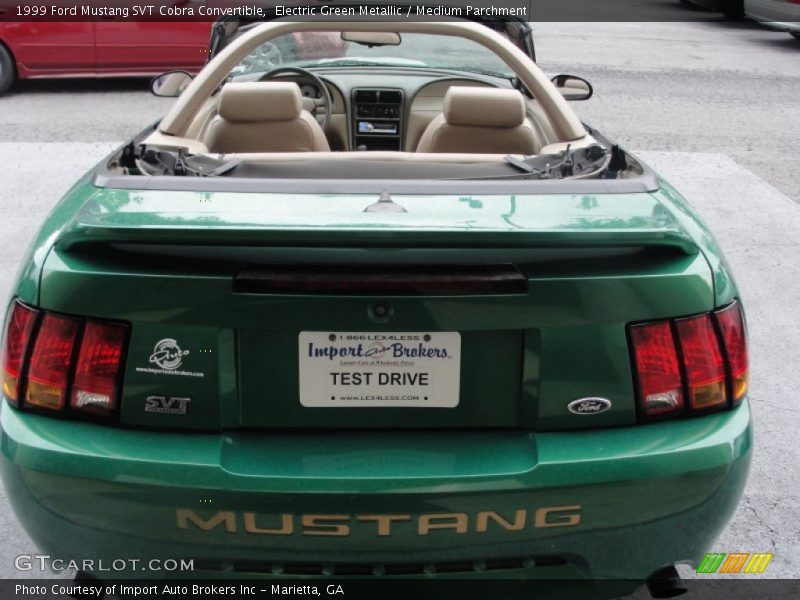 Electric Green Metallic / Medium Parchment 1999 Ford Mustang SVT Cobra Convertible