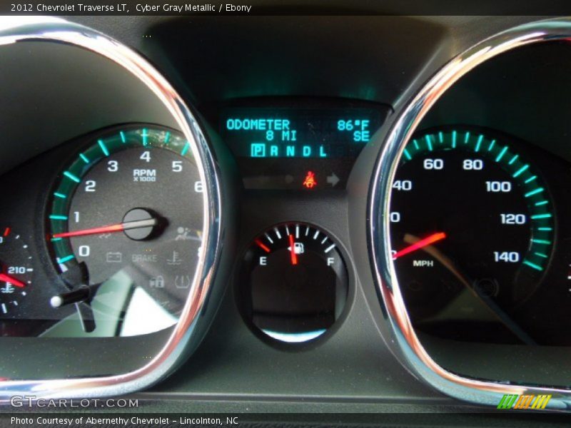 Cyber Gray Metallic / Ebony 2012 Chevrolet Traverse LT