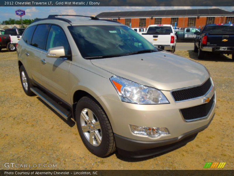 Gold Mist Metallic / Ebony 2012 Chevrolet Traverse LT