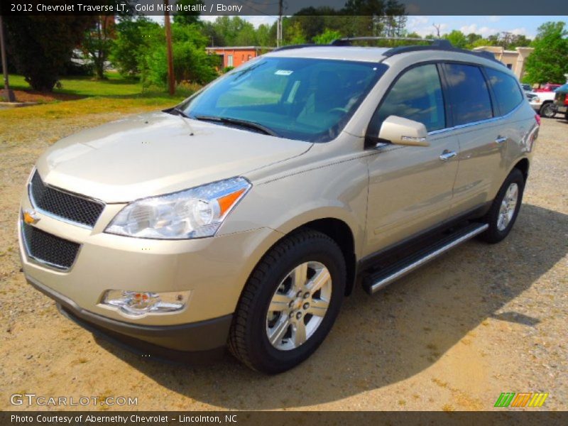 Gold Mist Metallic / Ebony 2012 Chevrolet Traverse LT