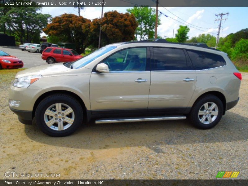 Gold Mist Metallic / Ebony 2012 Chevrolet Traverse LT