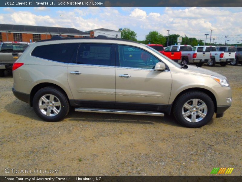 Gold Mist Metallic / Ebony 2012 Chevrolet Traverse LT