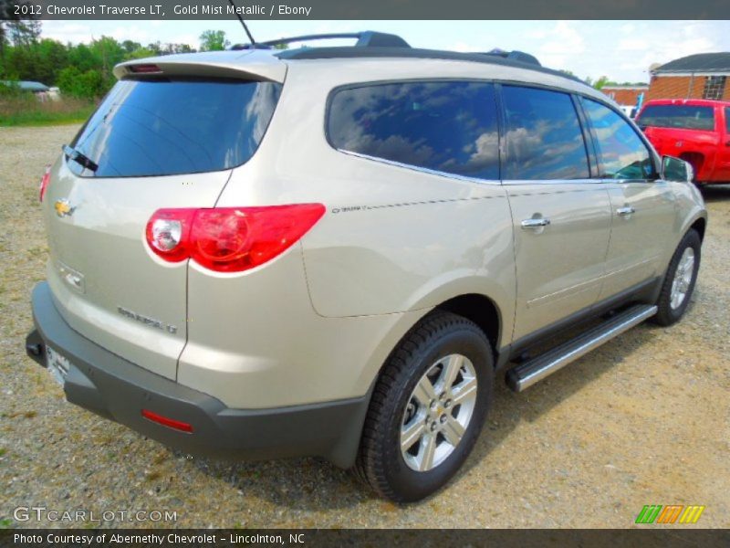 Gold Mist Metallic / Ebony 2012 Chevrolet Traverse LT