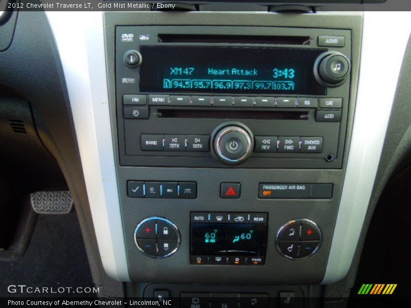 Gold Mist Metallic / Ebony 2012 Chevrolet Traverse LT