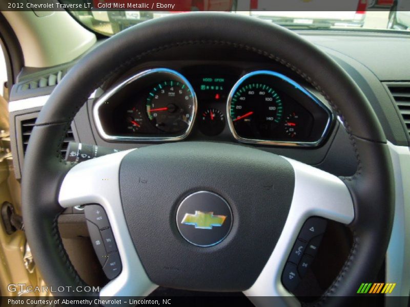 Gold Mist Metallic / Ebony 2012 Chevrolet Traverse LT