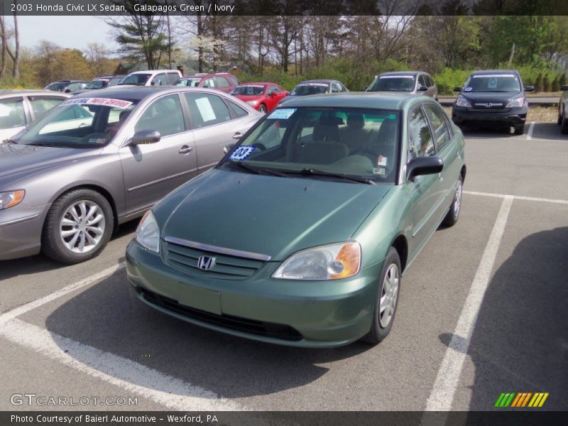 Galapagos Green / Ivory 2003 Honda Civic LX Sedan