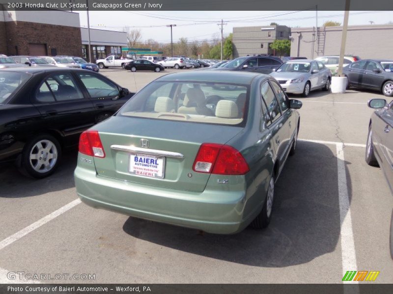 Galapagos Green / Ivory 2003 Honda Civic LX Sedan