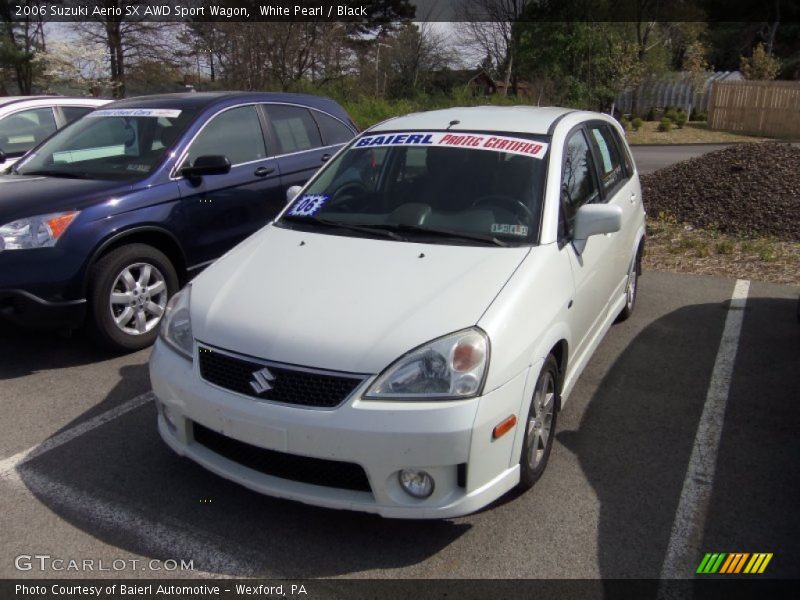 White Pearl / Black 2006 Suzuki Aerio SX AWD Sport Wagon