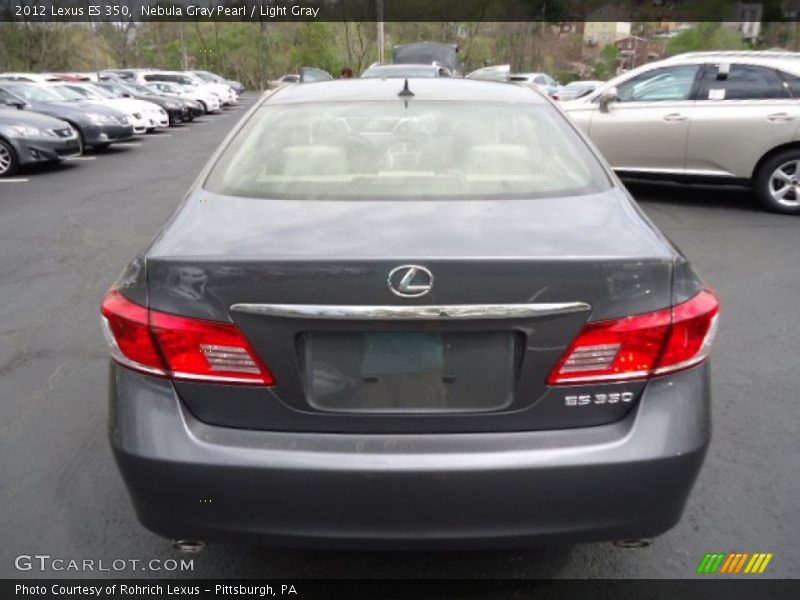 Nebula Gray Pearl / Light Gray 2012 Lexus ES 350