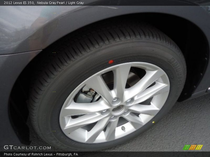 Nebula Gray Pearl / Light Gray 2012 Lexus ES 350