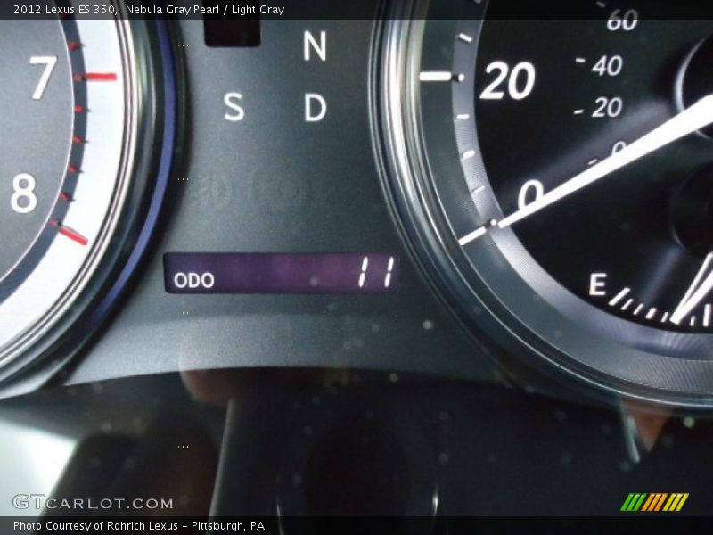 Nebula Gray Pearl / Light Gray 2012 Lexus ES 350