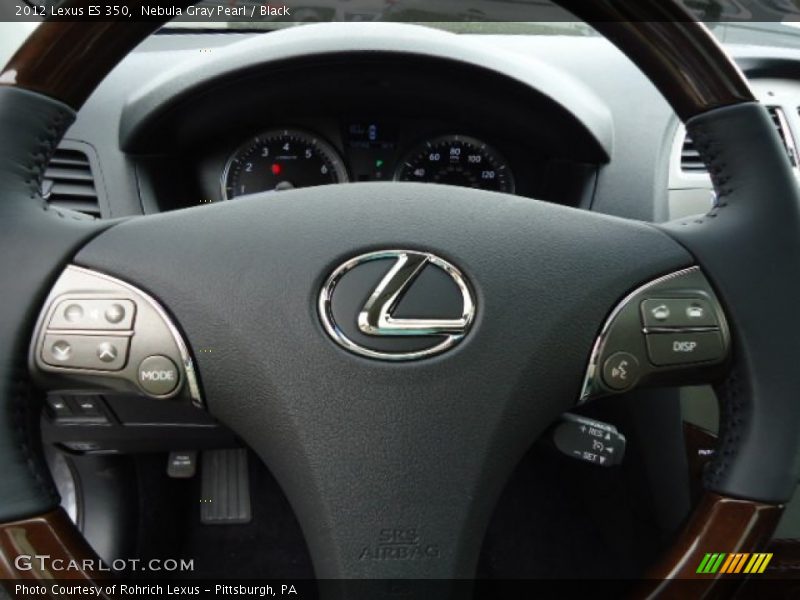 Nebula Gray Pearl / Black 2012 Lexus ES 350