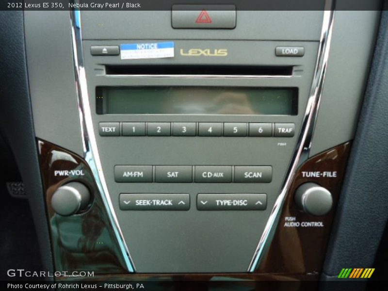 Nebula Gray Pearl / Black 2012 Lexus ES 350