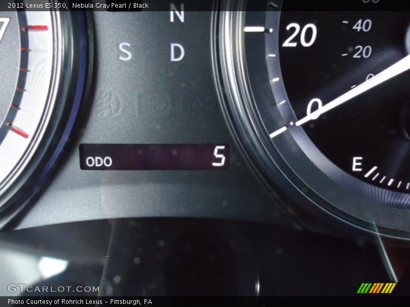 Nebula Gray Pearl / Black 2012 Lexus ES 350