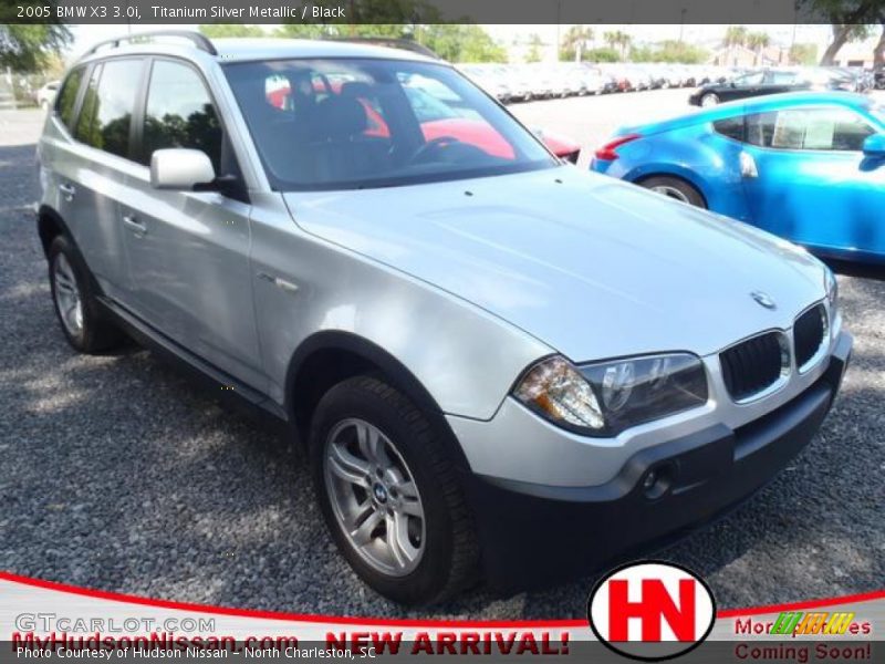 Titanium Silver Metallic / Black 2005 BMW X3 3.0i