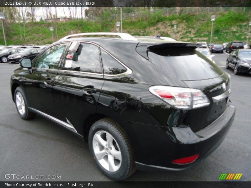 Obsidian Black / Black 2012 Lexus RX 350 AWD