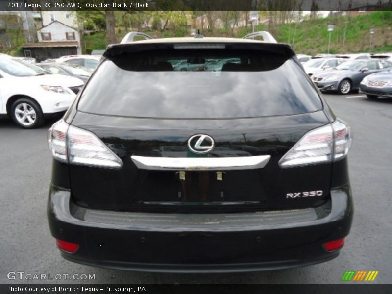 Obsidian Black / Black 2012 Lexus RX 350 AWD