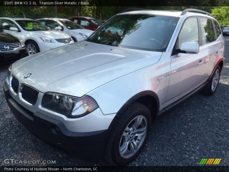 Titanium Silver Metallic / Black 2005 BMW X3 3.0i