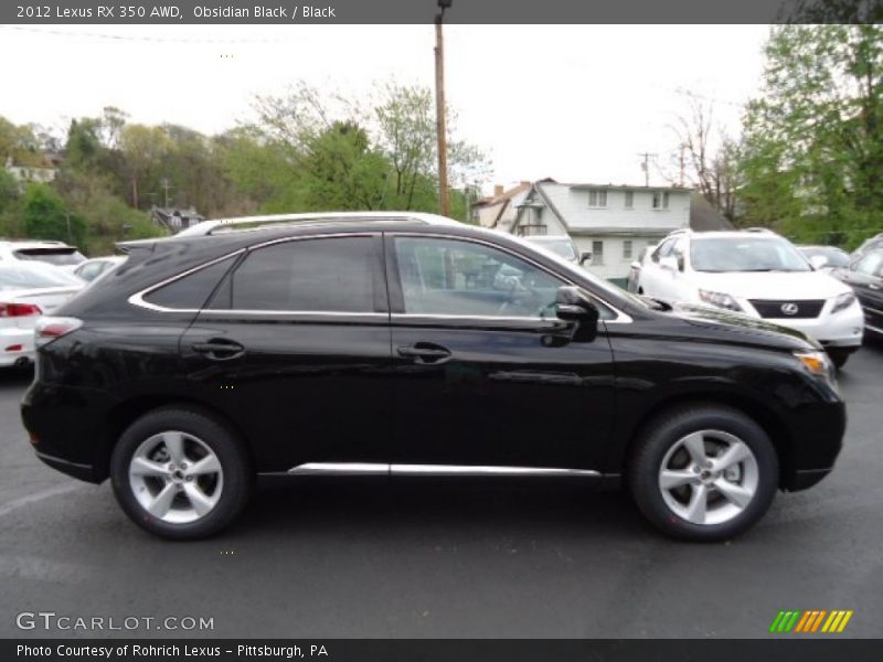 Obsidian Black / Black 2012 Lexus RX 350 AWD