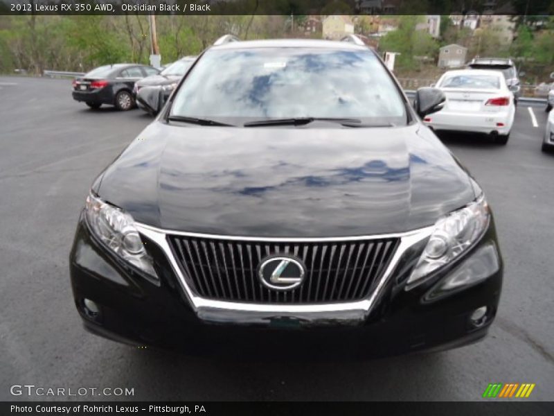 Obsidian Black / Black 2012 Lexus RX 350 AWD