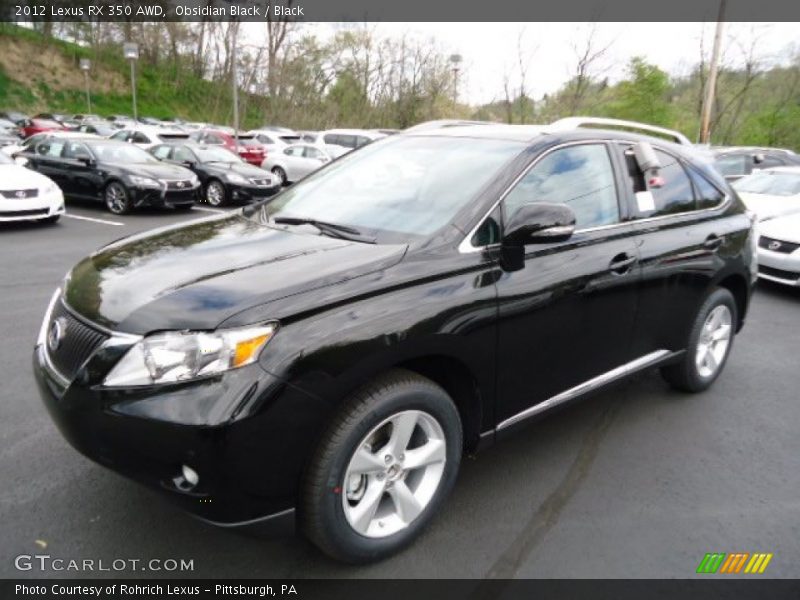 Obsidian Black / Black 2012 Lexus RX 350 AWD