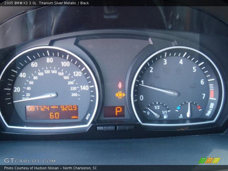 Titanium Silver Metallic / Black 2005 BMW X3 3.0i