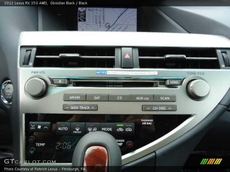 Obsidian Black / Black 2012 Lexus RX 350 AWD