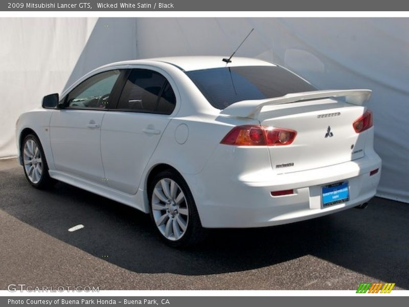 Wicked White Satin / Black 2009 Mitsubishi Lancer GTS