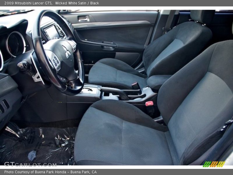 Wicked White Satin / Black 2009 Mitsubishi Lancer GTS