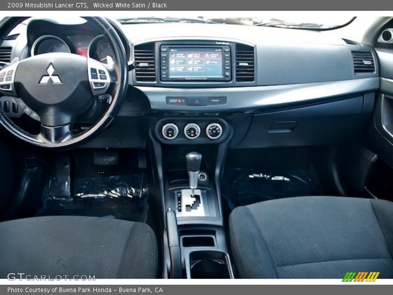 Wicked White Satin / Black 2009 Mitsubishi Lancer GTS