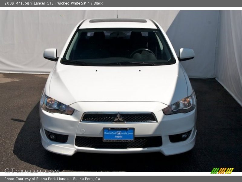Wicked White Satin / Black 2009 Mitsubishi Lancer GTS