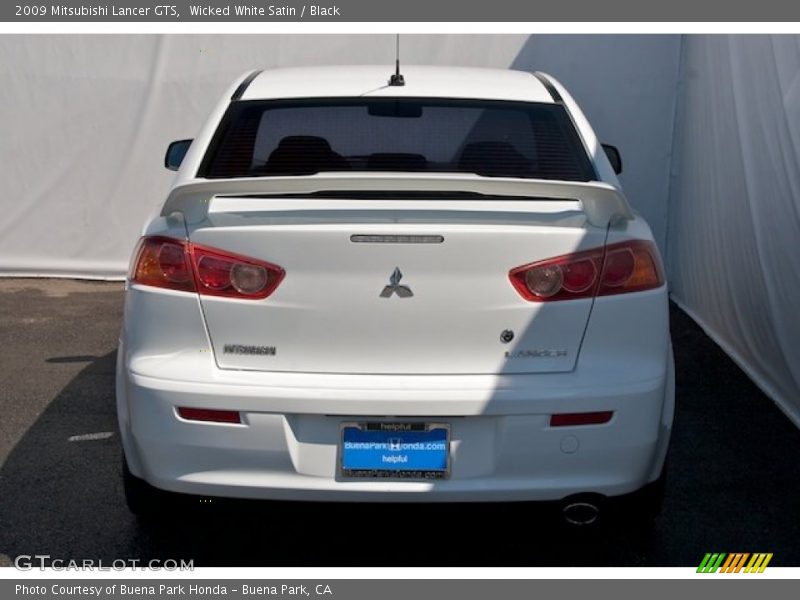 Wicked White Satin / Black 2009 Mitsubishi Lancer GTS