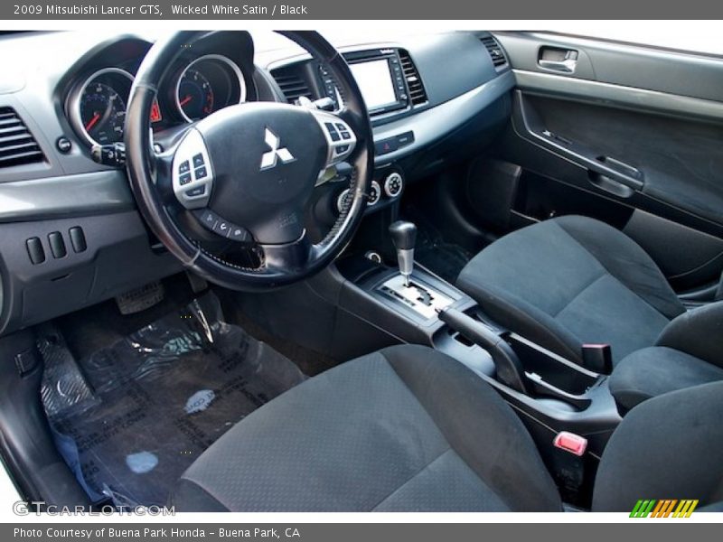 Wicked White Satin / Black 2009 Mitsubishi Lancer GTS