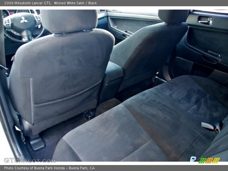 Wicked White Satin / Black 2009 Mitsubishi Lancer GTS