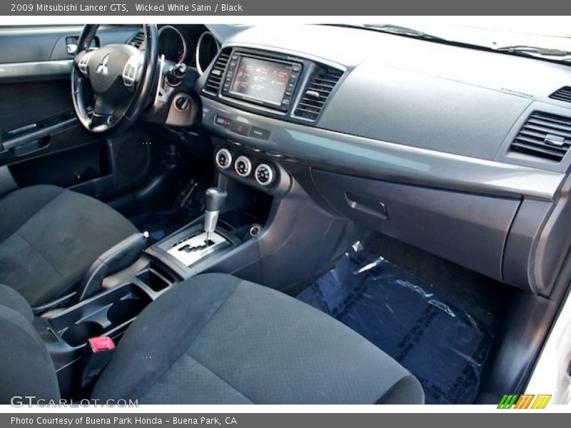 Wicked White Satin / Black 2009 Mitsubishi Lancer GTS