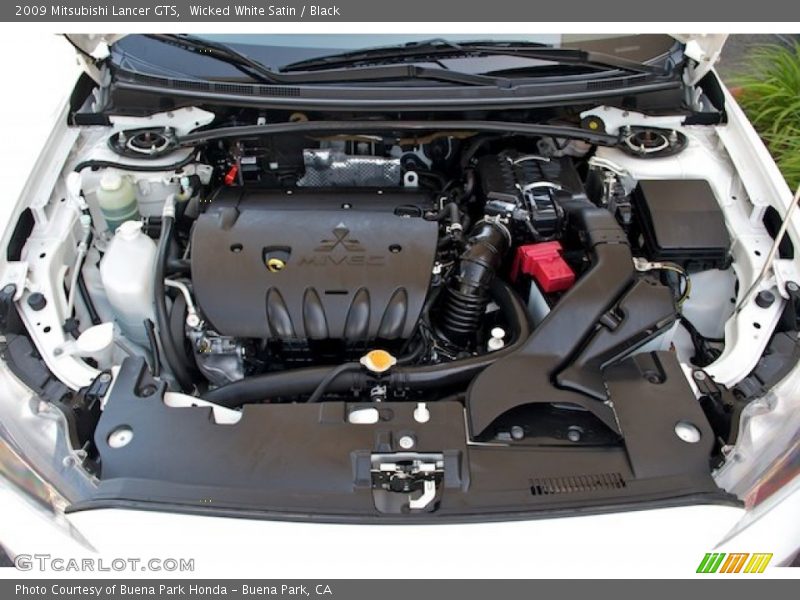 Wicked White Satin / Black 2009 Mitsubishi Lancer GTS