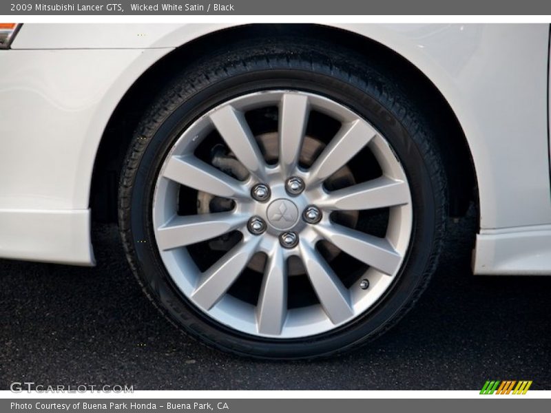 Wicked White Satin / Black 2009 Mitsubishi Lancer GTS