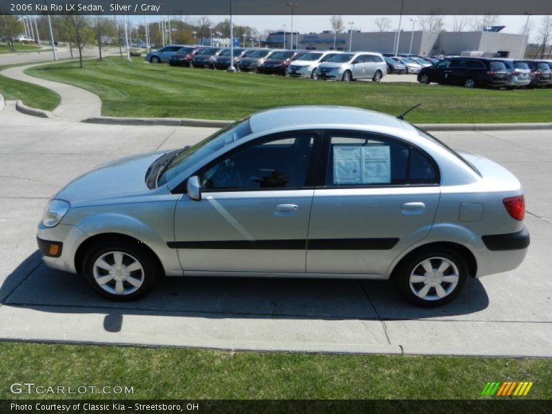 Silver / Gray 2006 Kia Rio LX Sedan