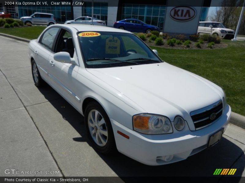 Clear White / Gray 2004 Kia Optima EX V6