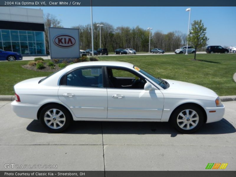 Clear White / Gray 2004 Kia Optima EX V6