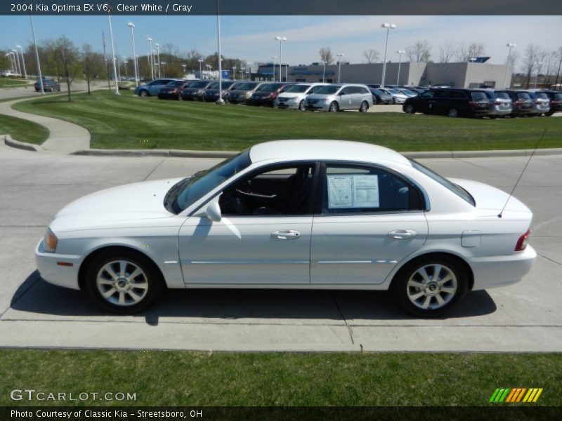 Clear White / Gray 2004 Kia Optima EX V6