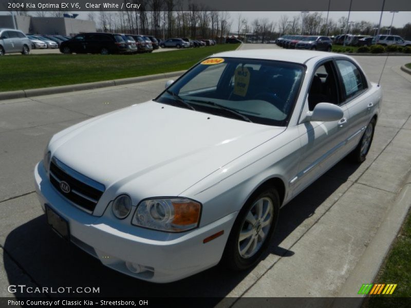 Clear White / Gray 2004 Kia Optima EX V6