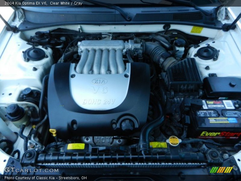 Clear White / Gray 2004 Kia Optima EX V6