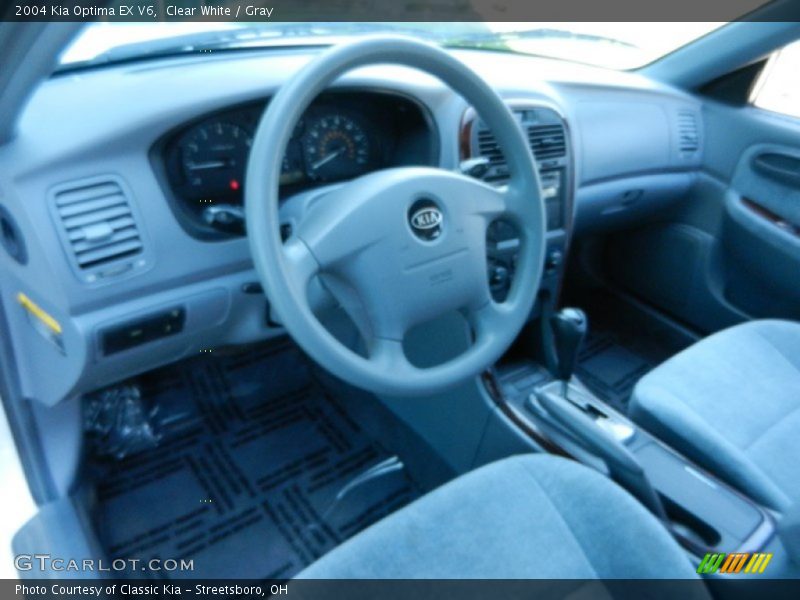 Clear White / Gray 2004 Kia Optima EX V6