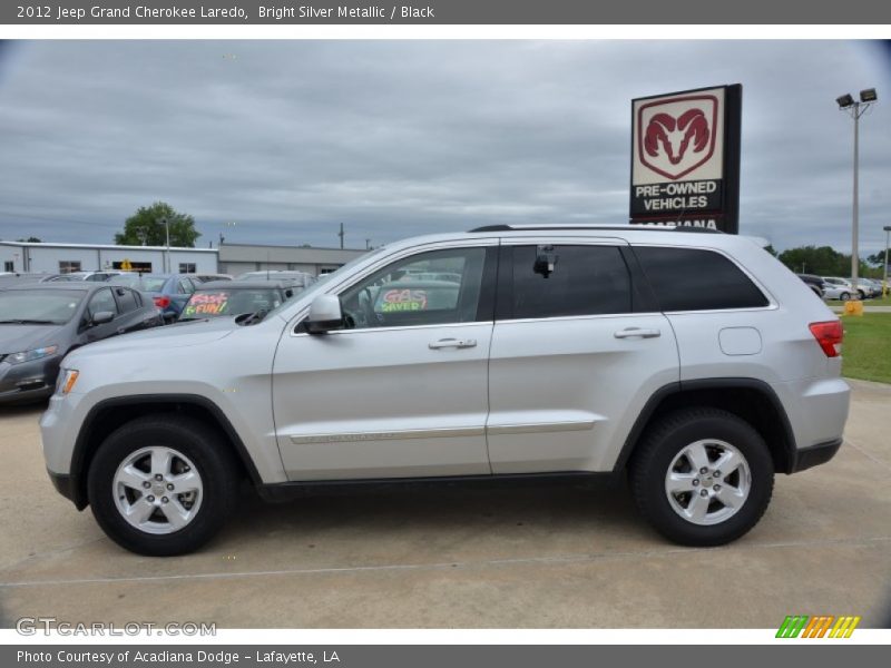 Bright Silver Metallic / Black 2012 Jeep Grand Cherokee Laredo