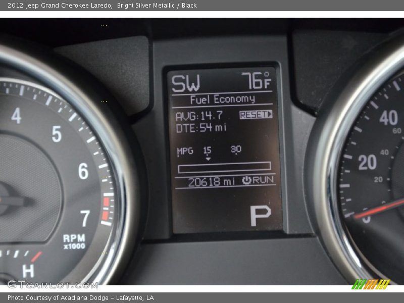 Bright Silver Metallic / Black 2012 Jeep Grand Cherokee Laredo
