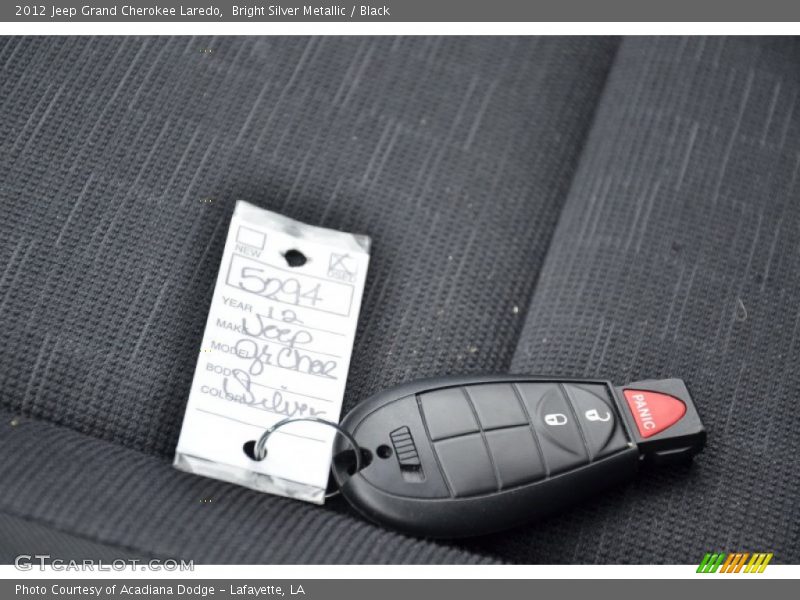 Bright Silver Metallic / Black 2012 Jeep Grand Cherokee Laredo