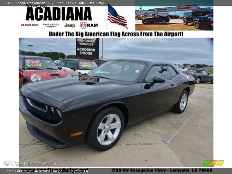 Pitch Black / Dark Slate Gray 2012 Dodge Challenger SXT
