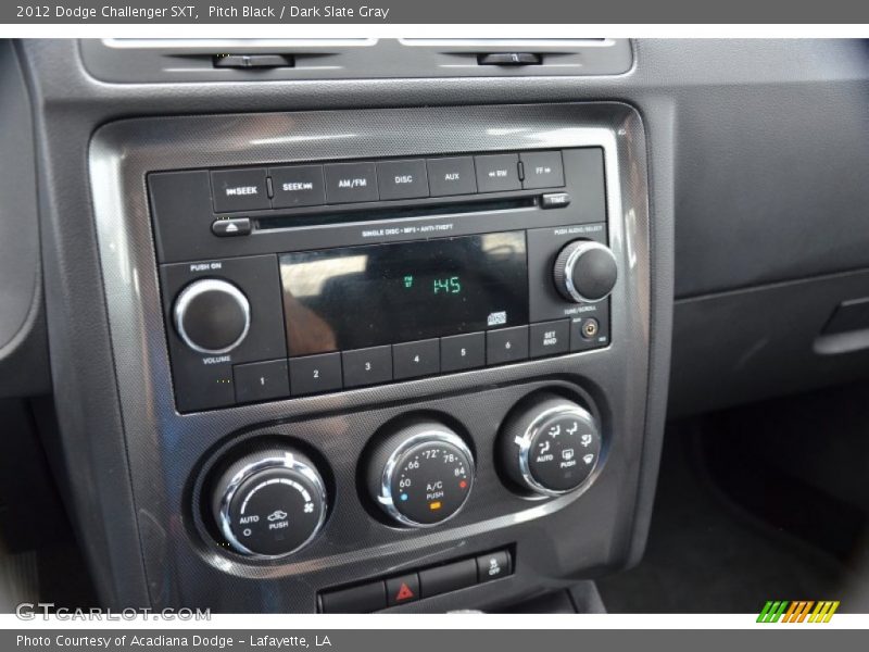 Pitch Black / Dark Slate Gray 2012 Dodge Challenger SXT