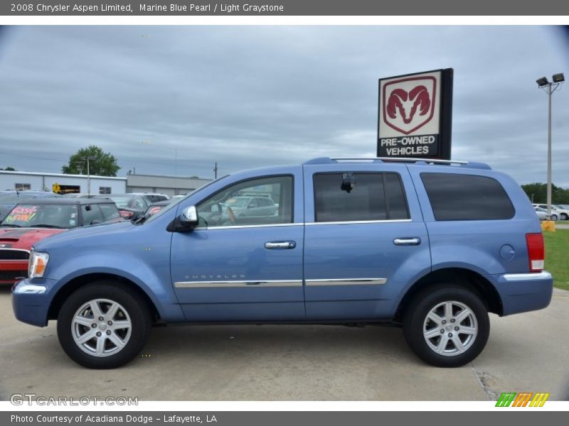 Marine Blue Pearl / Light Graystone 2008 Chrysler Aspen Limited